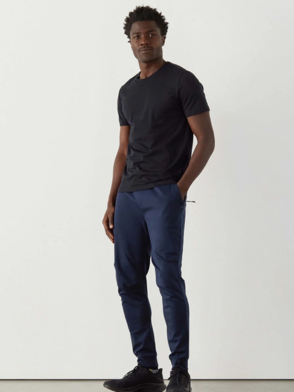 Mack Weldon Men’s Atlas Jogger Pants Total Eclipse Blue Size M EUC